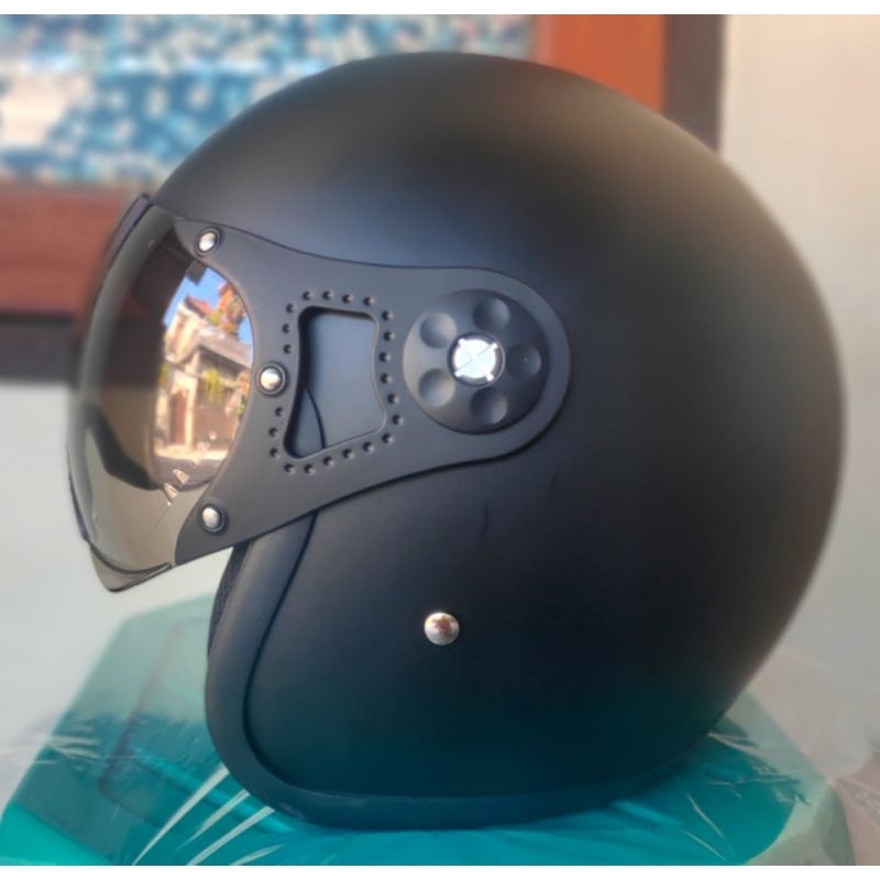 Jual HELM PILOT BLACK DOFF | Shopee Indonesia