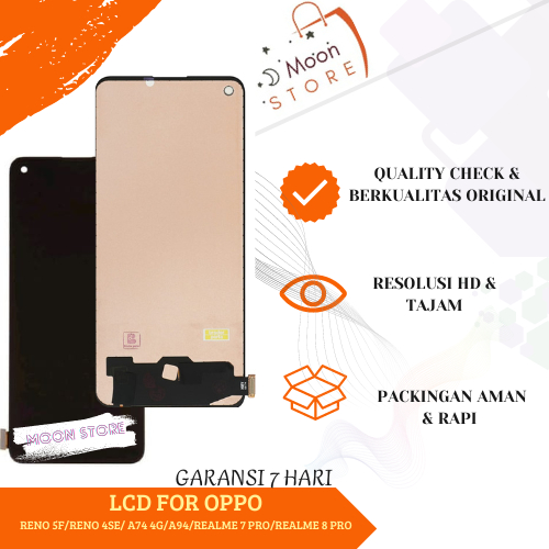 Jual LCD TOUCHSCREEN OPPO A74 4G/RENO 5F/RENO 4SE/REALME 7 PRO/REALME 8 ...