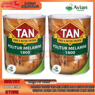 Jual Politur Vernis Tan Melamine Avian Brands Ukuran Liter Ltr Plitur Furniture Kayu Kursi