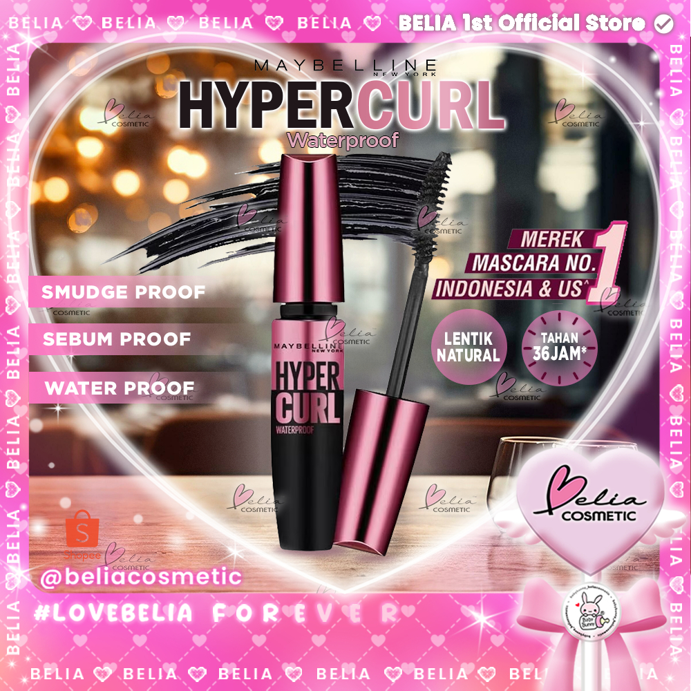 Jual Belia Maybelline Hypercurl Volum Express Waterproof Original 100 Hyper Curl Mascara 5909