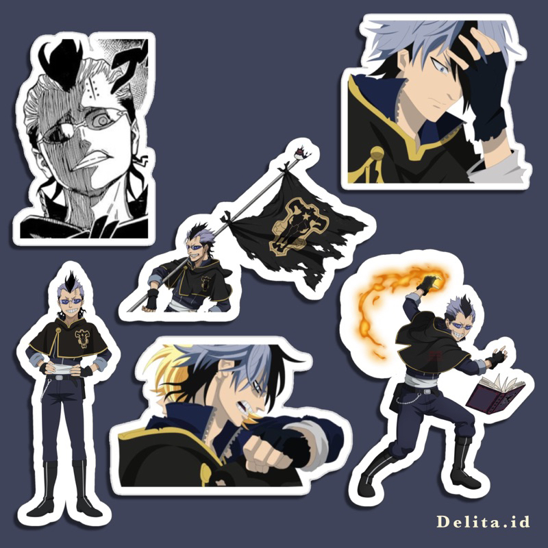 Jual Sticker Anime Black Clover Asta Noelle Silva Yuno Nero Charmy ...