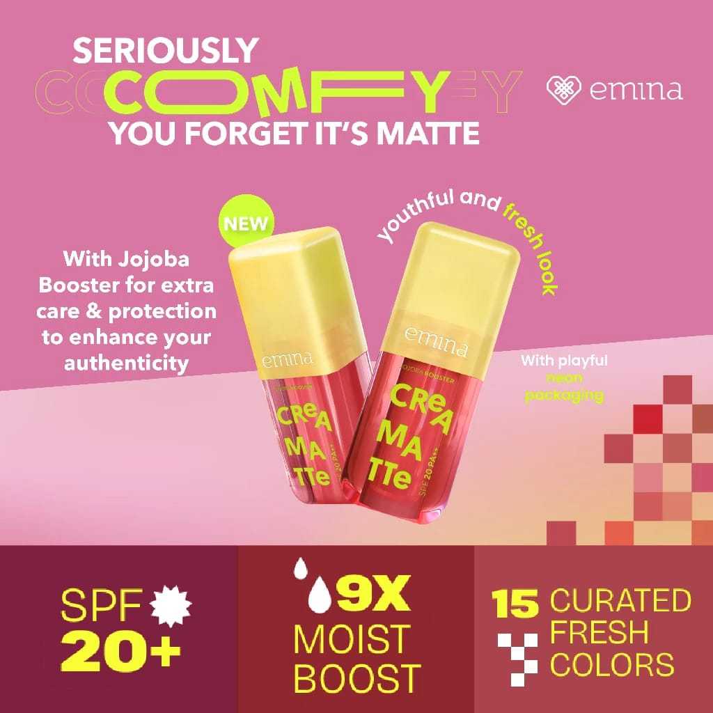 Jual Emina Creamatte 4g - Comfily Matte 9x Moist Boost | Shopee Indonesia