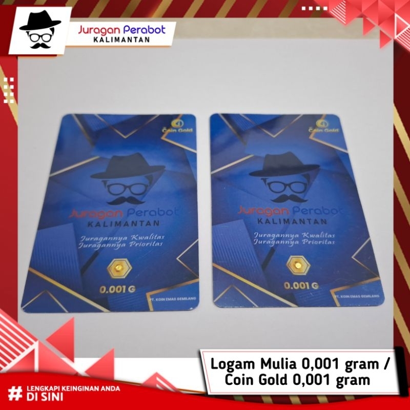 Jual Logam Mulia 0,001 Gram Coin Gold Ukuran mini Produk By Juragan ...