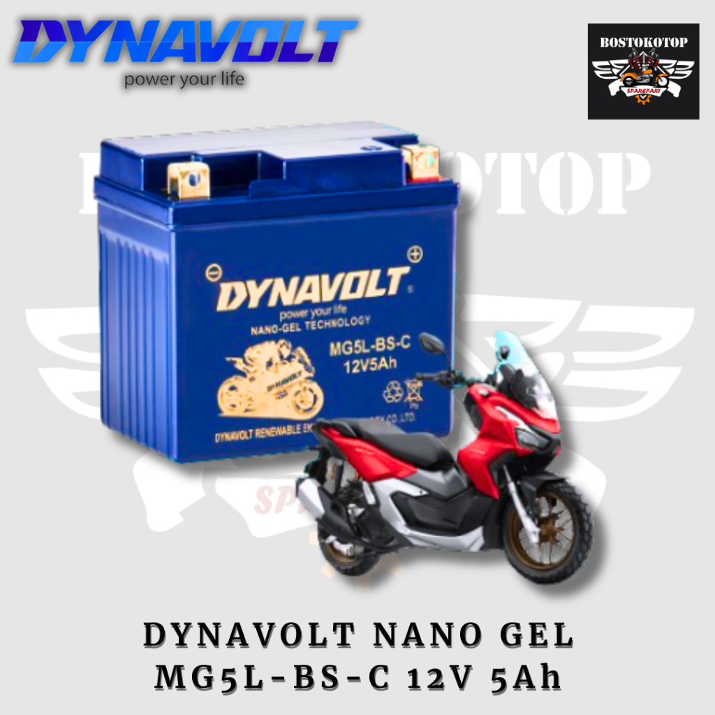 Jual Dynavolt Nano Gel Aki Kering Motor Tipe MG5L-BS-C Motor Vario 125 ...