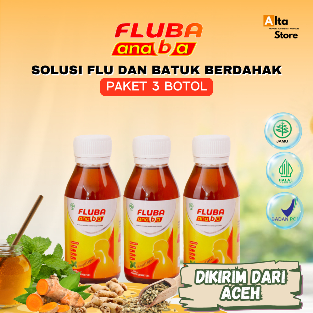 Jual FLUBA ANABA (3 Botol) - Obat Batuk dan Flu Anak dan Dewasa, Paling ...