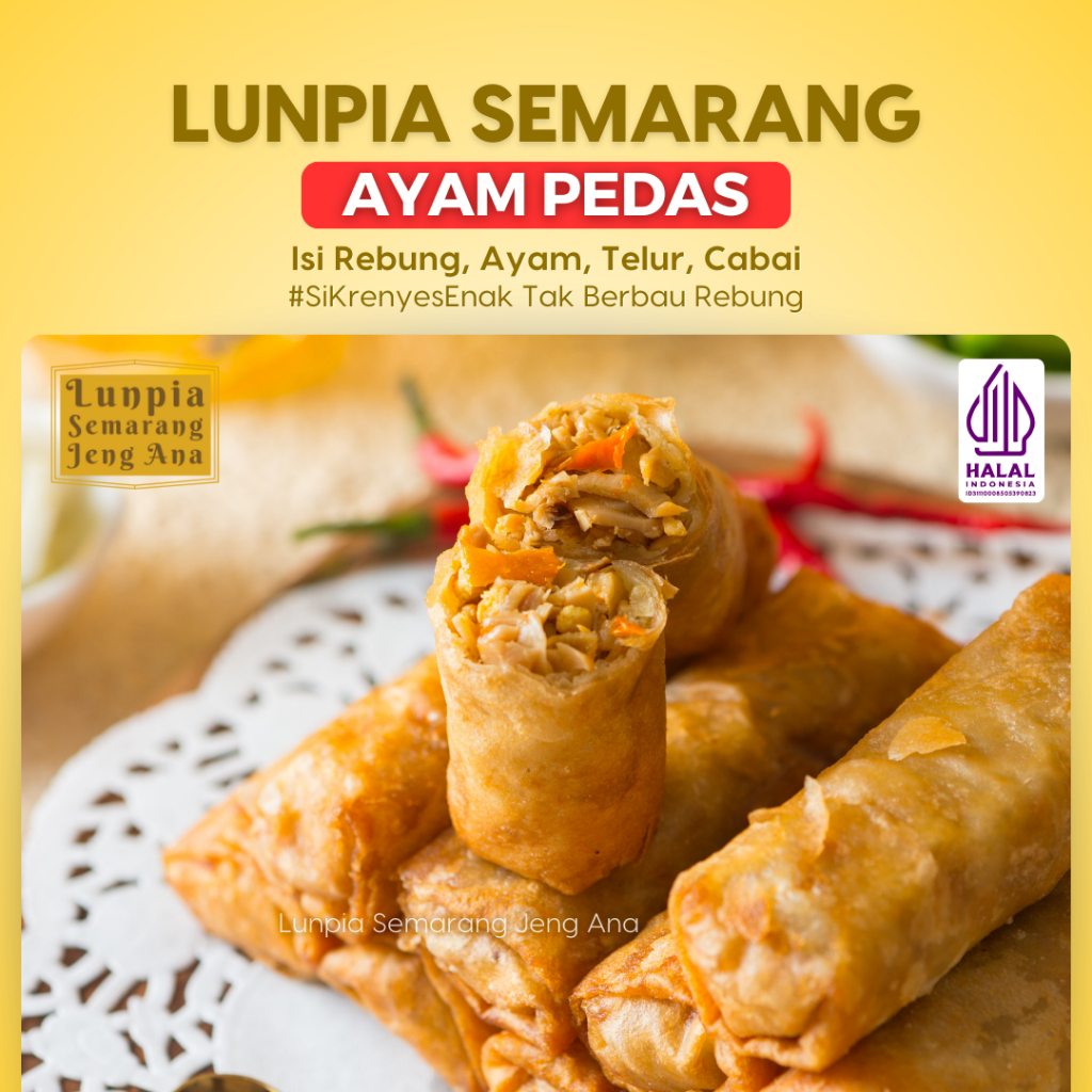 Jual Lunpia Semarang Jeng Ana Rasa Ayam Pedas Lumpia Enak Tak Berbau ...