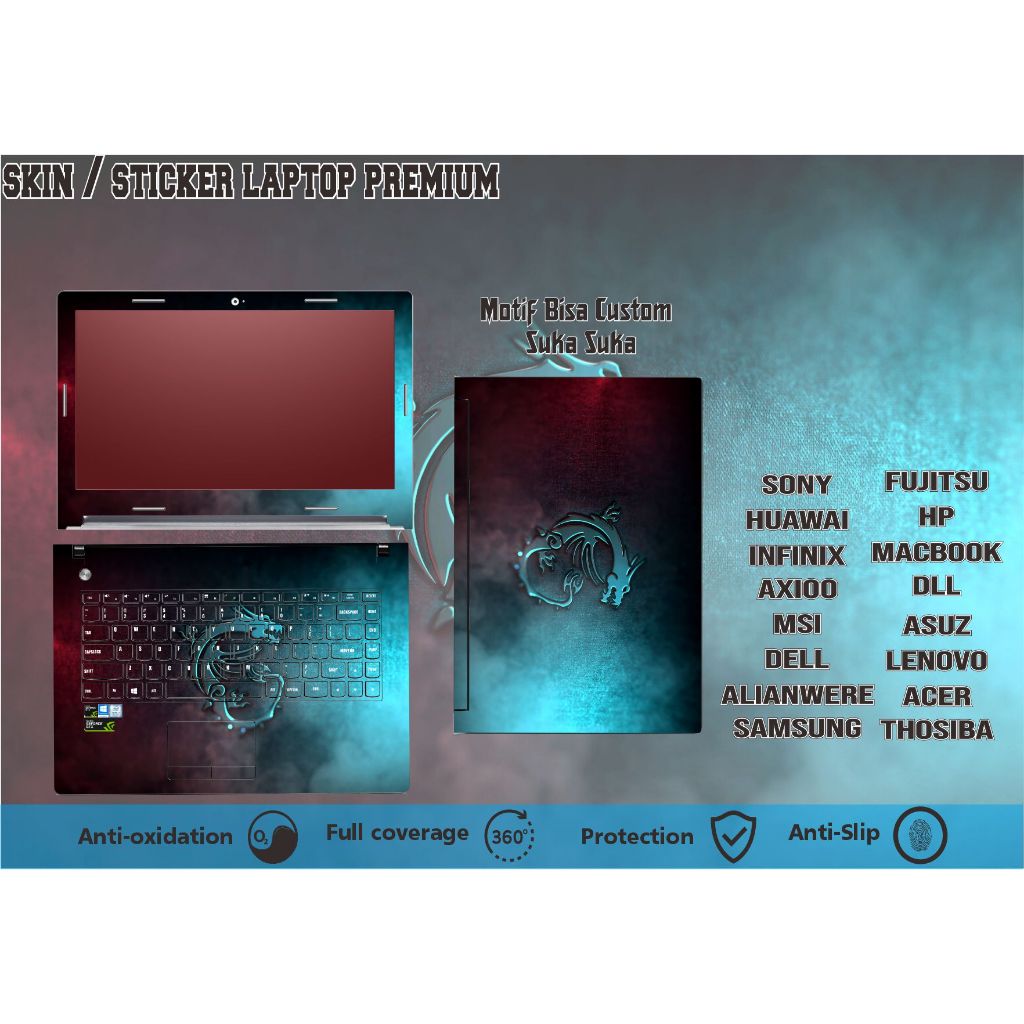 Jual Garskin / Sticker all laptop Fullbody KAsus,Lenovo,Dell,Axio,Sony ...