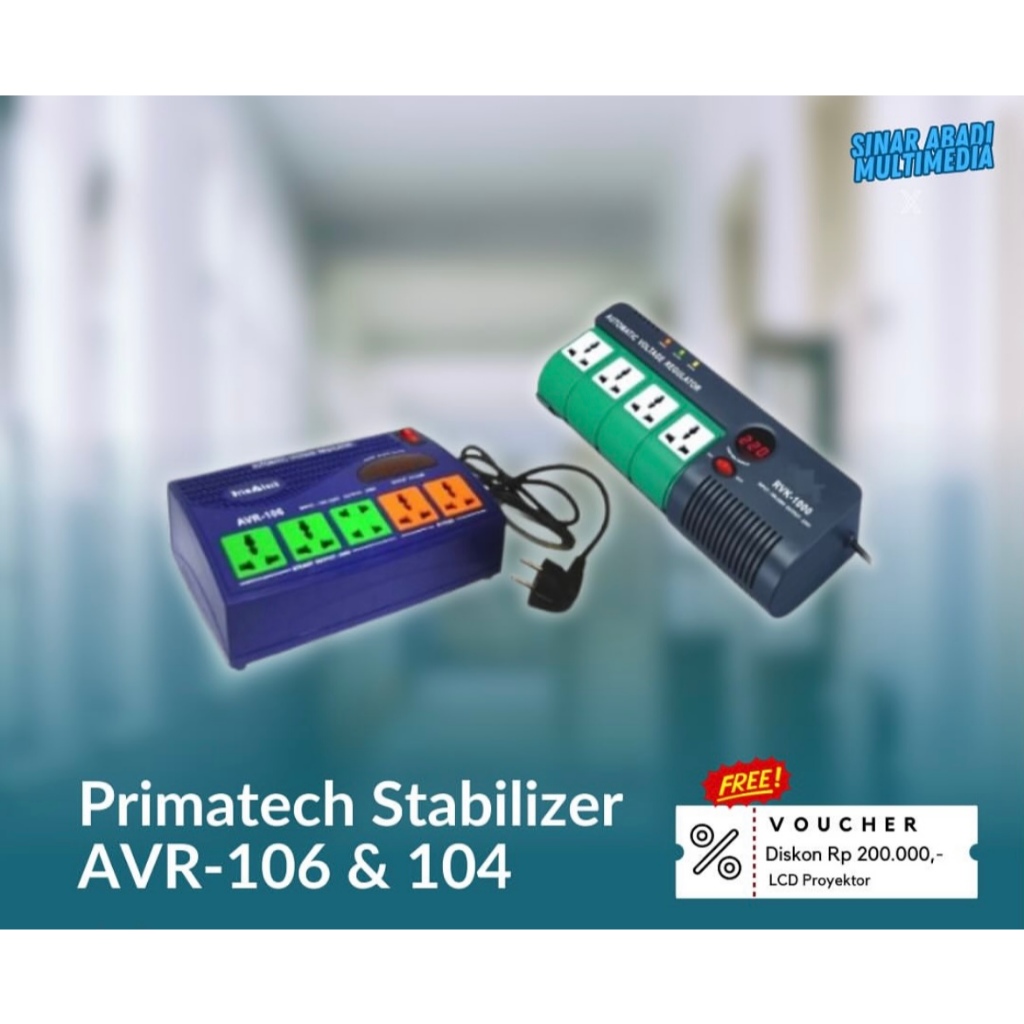 Jual PROMO BUNDLE Primatech Stabilizer AVR - 106 & 104 (Free Voucher ...