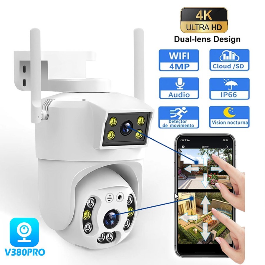 Jual IP Camera Full HD CCTV 8 MP double Dual Lens Zoom Outdoor Kamera ...