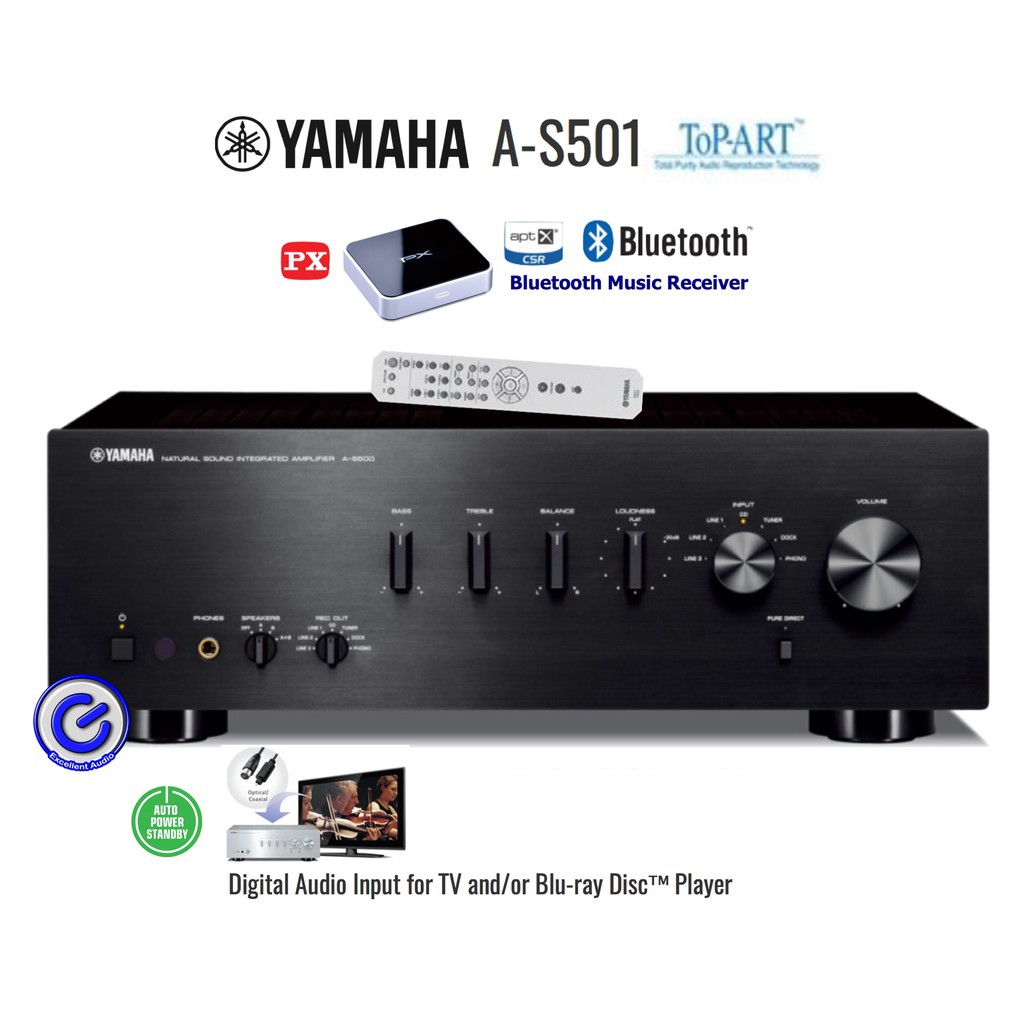 Jual Paket Yamaha AS501 AS 501 Stereo integrated amplifier PX bluetooth ...