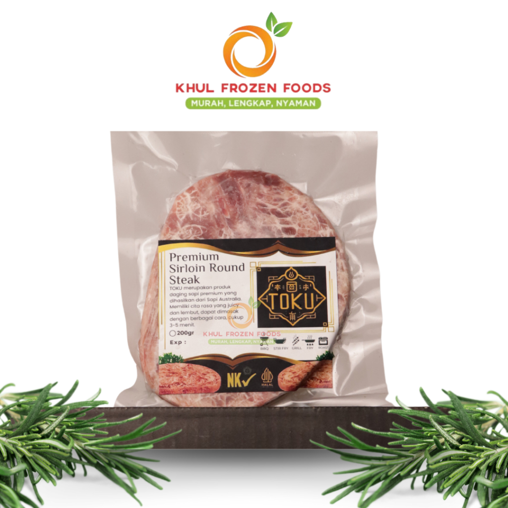 Jual Toku Premium Sirloin Round Steak 200Gr / SIRLOIN MELTIQUE Beef