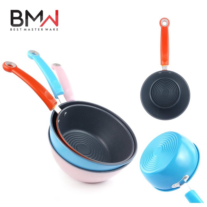 Jual Panci Rebus Susu Marble Gagang Kayu Anti Lengket Milk Pot Sauce ...