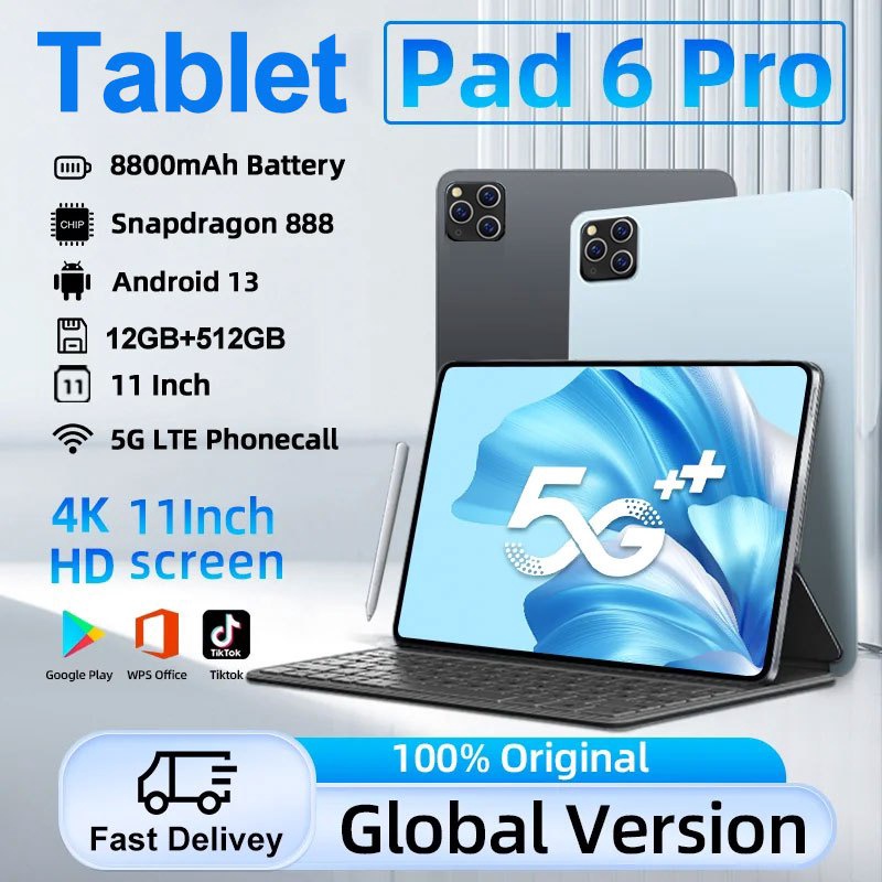 Jual Termurah Free Keyboard 224 tablet pad 6 11inch Android 5G baru