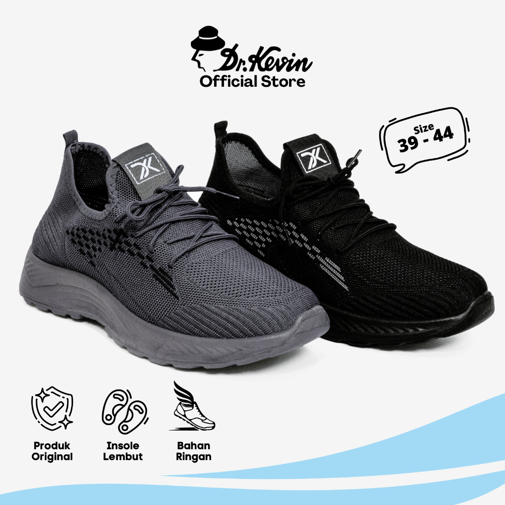 Jual LIMITED STOCK Kevin Sepatu Sport Pria Men Sneakers