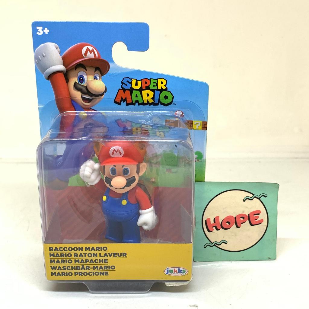 Super Mario Racoon Mario - Action Figure Da Collezione 6,3 Cm, Ufficiale, Con Punti Di Articolazione, Per Bambini Dai 3 Anni