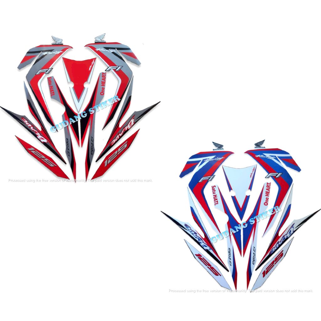 Jual STIKER STRIPING MOTOR HONDA BLADE 125 FI 2015 2016 R RACING ...