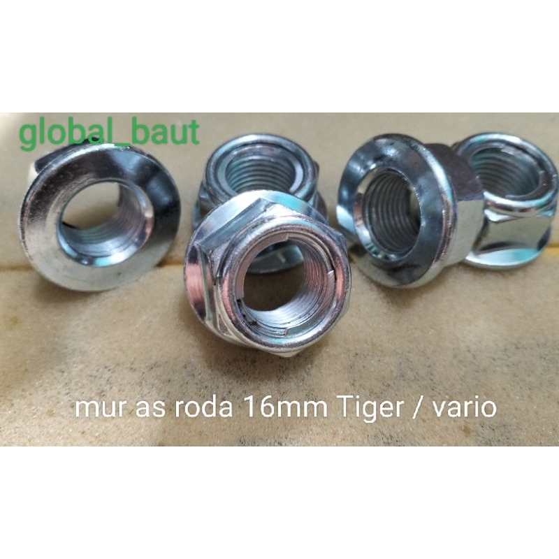 Jual mur as roda flange belakang Tiger / Vario 16mm | Shopee Indonesia