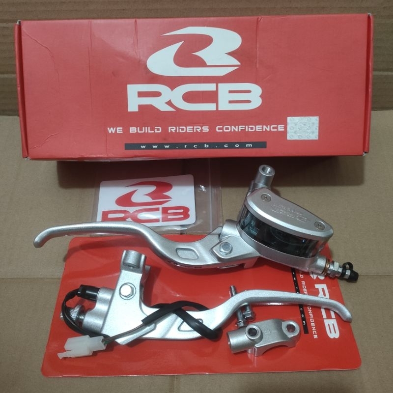 Jual Master rem RCB E2 oval 14mm Silver set kanan kiri universal ...