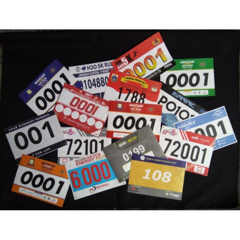 Jual Bib Number Lari / Nomor dada / Nomor Perserta Lomba / Nomor Ujian ...