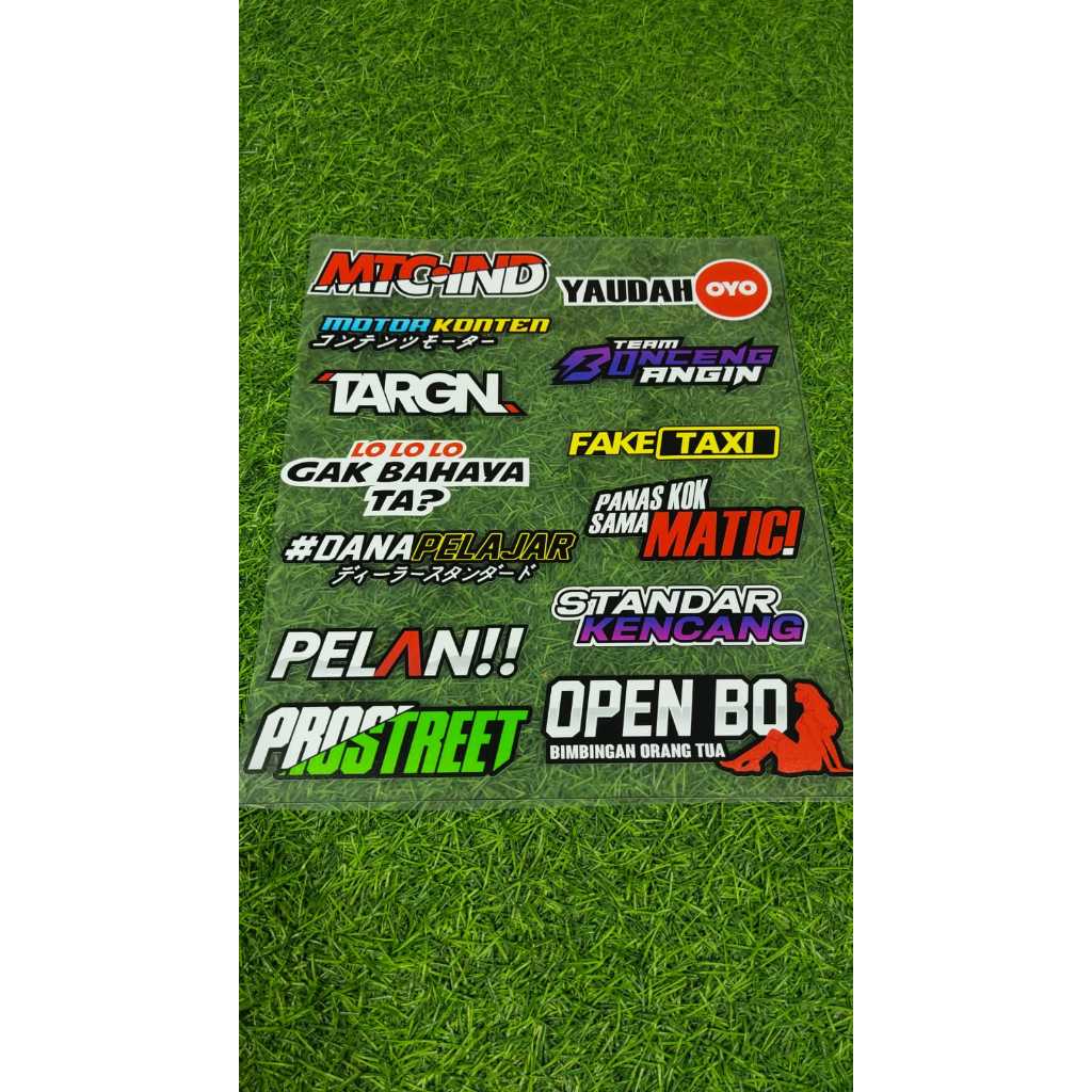Jual Sticker Sponsor/Sticker Logo Lis Bahan Transparan Polet | Shopee ...