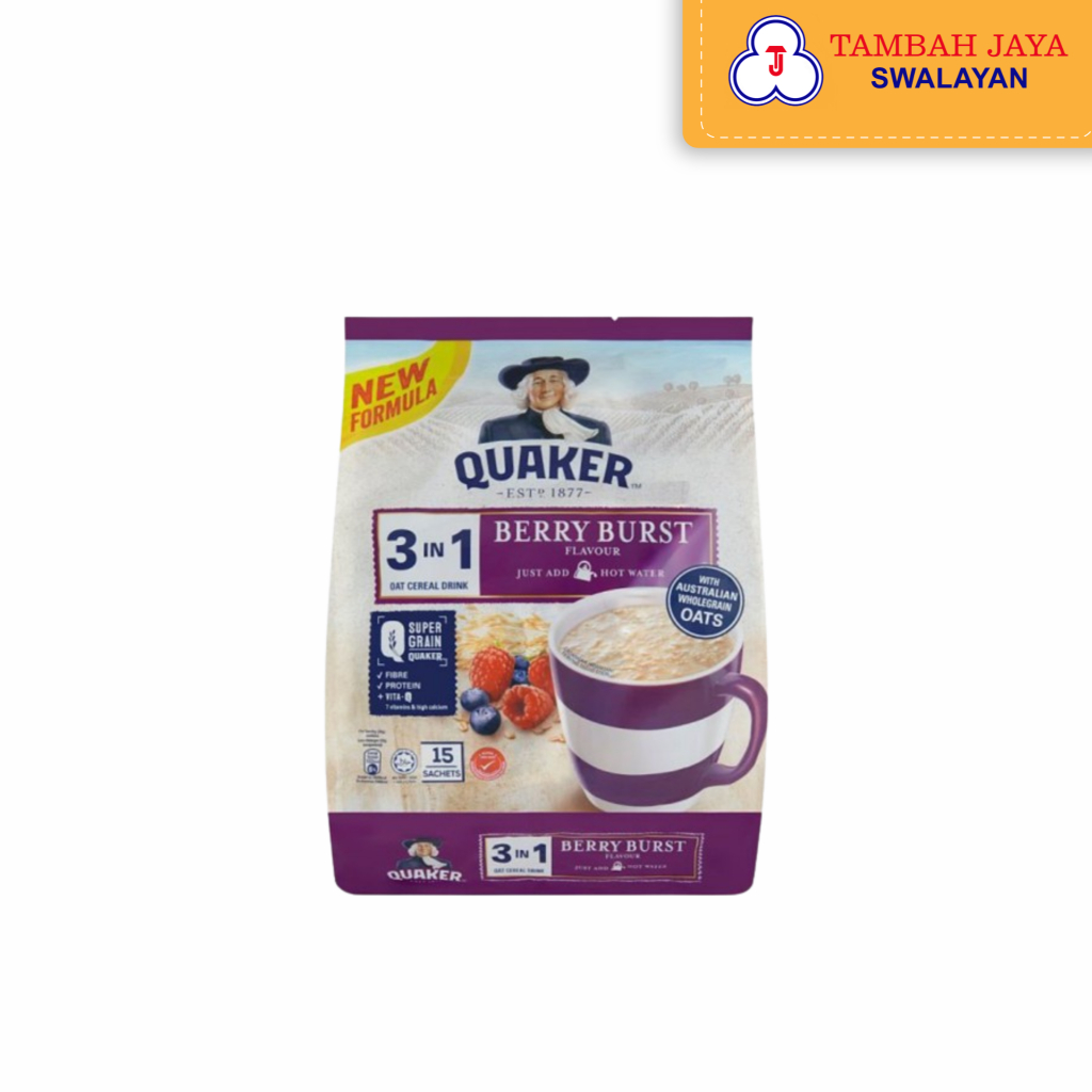 Jual Quaker Sereal Oat Rasa Berry Burst 3in1 240g(30gx8 sachet ...