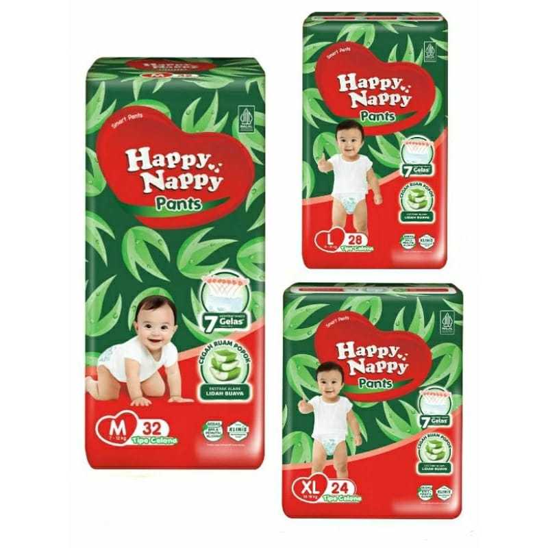 Jual HAPPY NAPPY SMART PANTS M32/L28/XL24/XL 26 | Shopee Indonesia