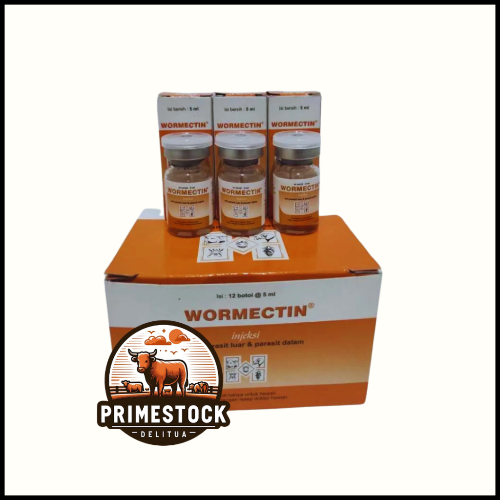 Jual WORMECTIN 5ml Obat Injeksi Anti Parasit dan Cacing isi 12 Botol ...