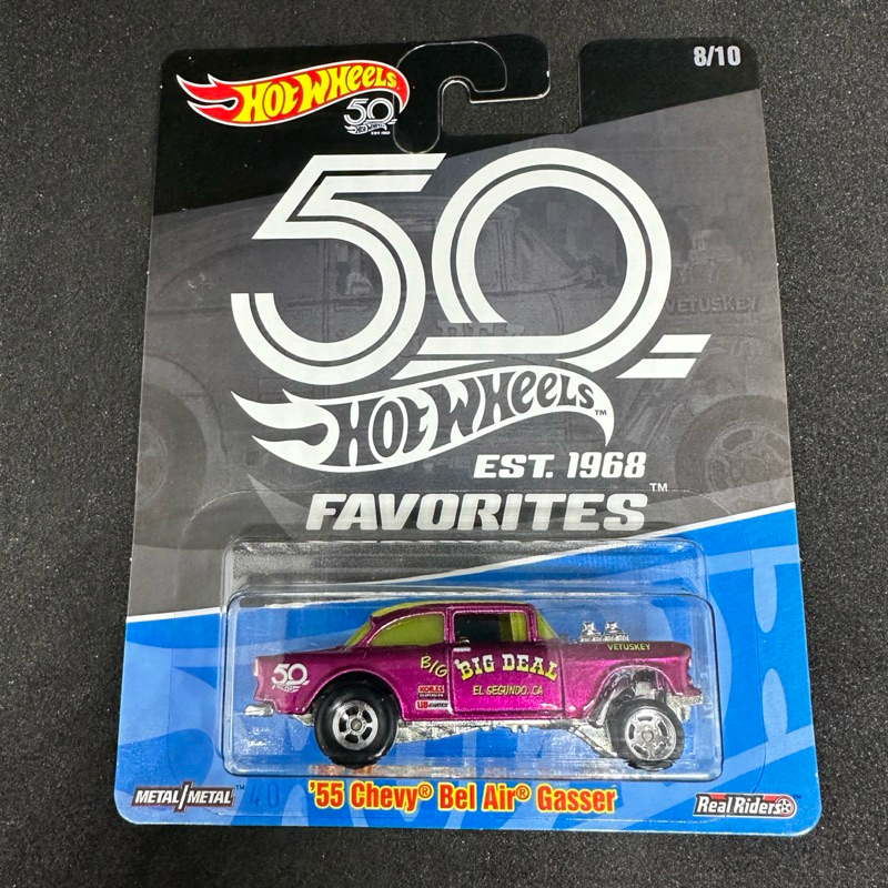 Jual Hot Wheels Premium '55 Chevy Bel Air Gasser Real Riders HW 50th ...