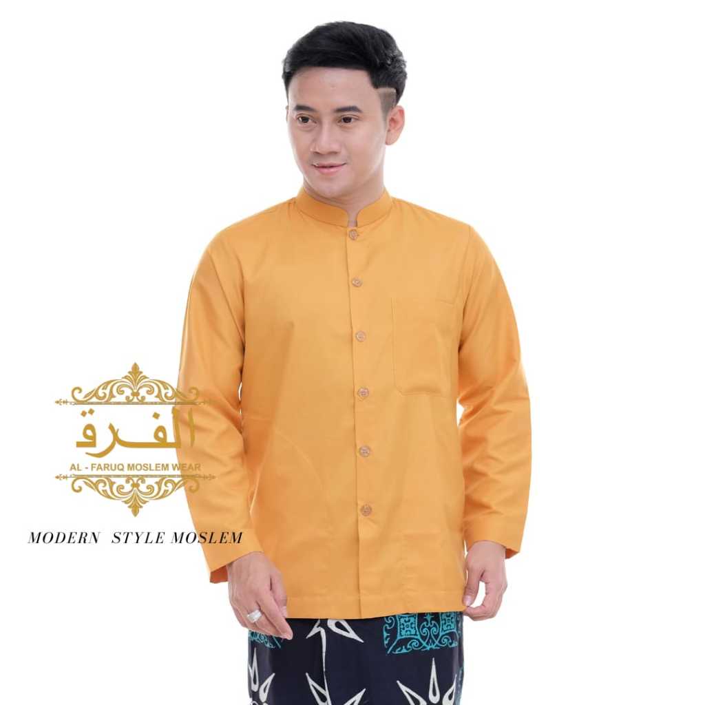 baju koko  pria haibah  saku samping/ibrahim