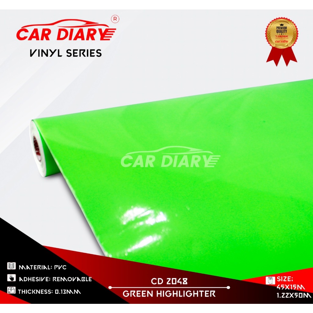 Jual STIKER DEREK VINYL GREEN HIGHLIGHTER ( CD 2048 ) / VINIL CAR DIARY ...