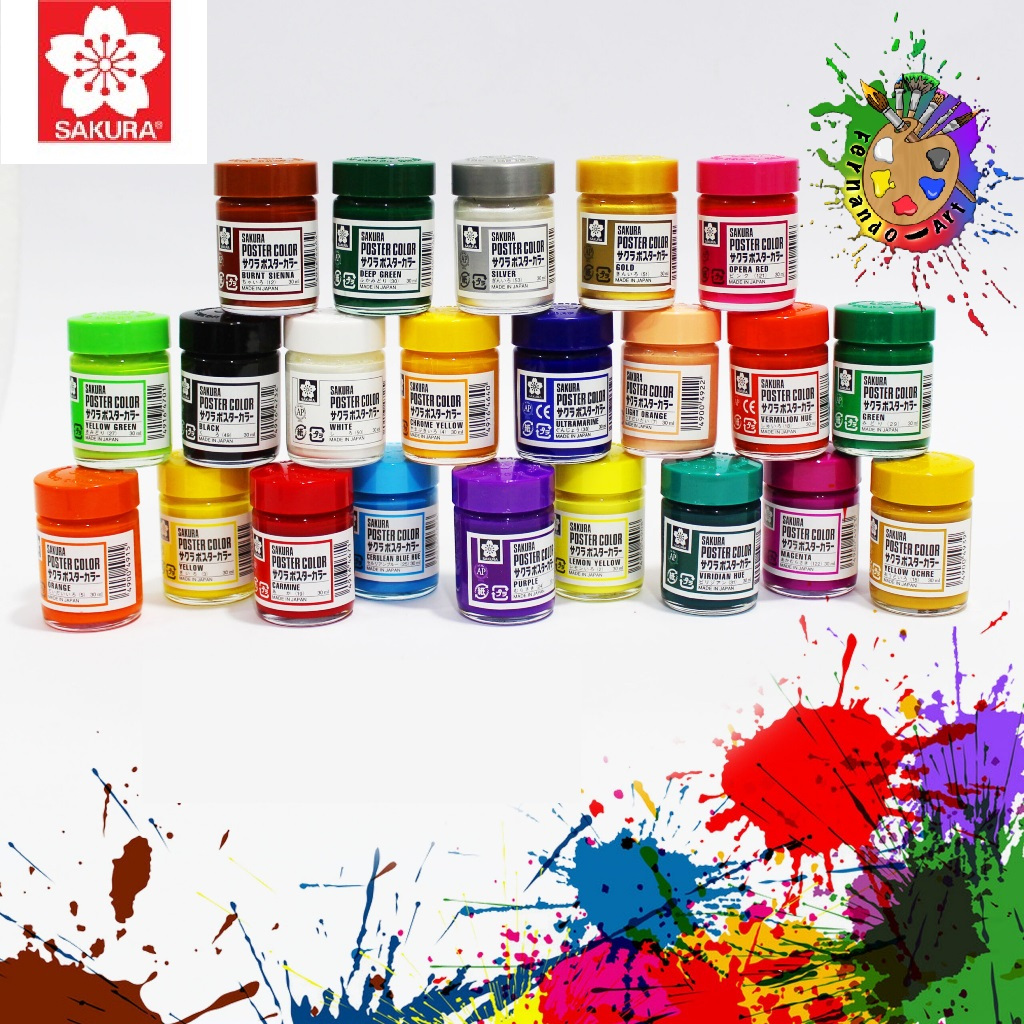 Jual Sakura Poster Colour 15ml / Cat Poster Sakura15ml ( Warna Umum ...