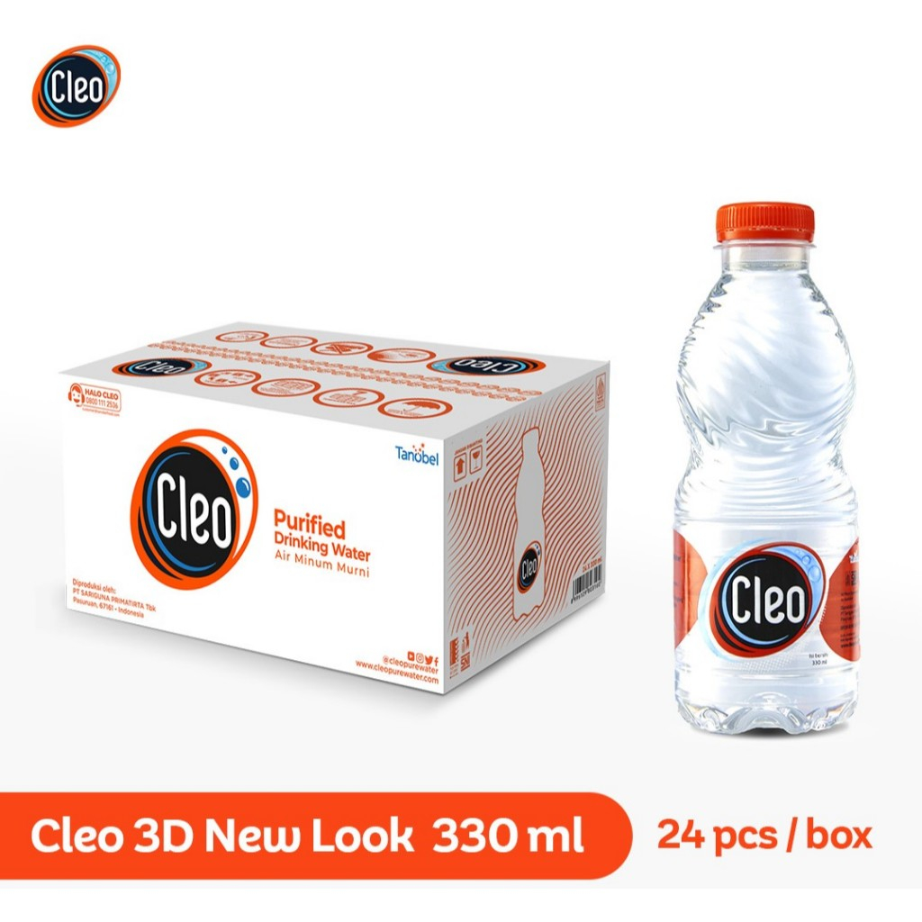 Jual CLEO 330ML 330 ML 1 DUS ISI 24 PCS / AIR MINUM CLEO 330ML (1 DUS ...