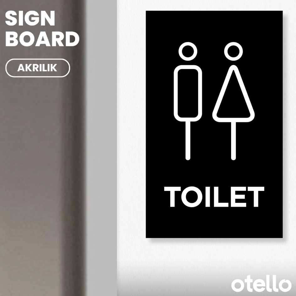 Jual Otello Signage Toilet Pria Wanita Sign Board Akrilik Print Papan