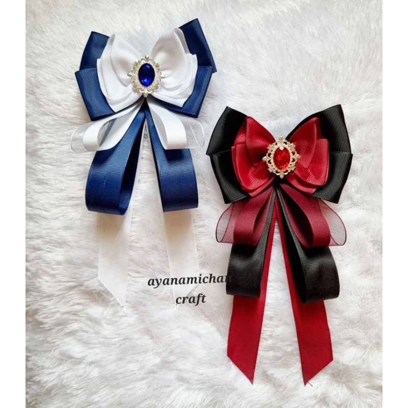 Jual Korean Ribbon Brooch Bros Pita Korea Butterfly kupu kupu layer ...
