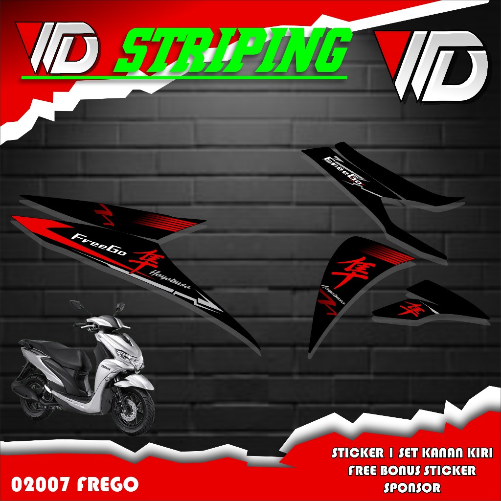 Jual 02007 Striping sepeda motor yamaha freego motif desain hayabusa ...