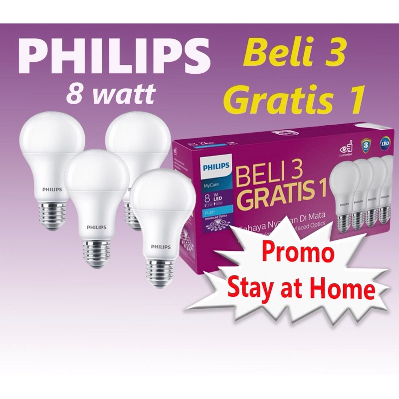 Jual Lampu Philips Lampu Led Philips W A Watt Multipack Lampu Led Rumah Led Bulb V K