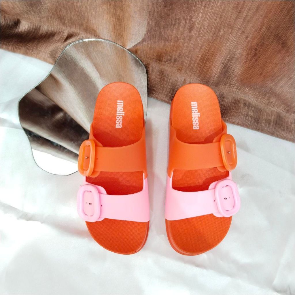 Jual Melissa Sandal Slop Double Belt Wanita 339213 | Shopee Indonesia