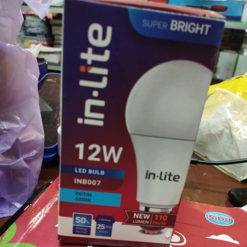 Jual LAMPU IN-LITE LED BULB PUTIH 6500K 12 WATT | Shopee Indonesia