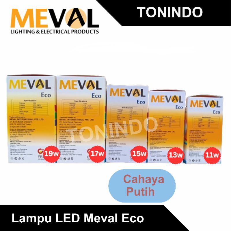 Jual Lampu Bohlam LED Meval Eco Cahaya Putih 3w - 19w | Shopee Indonesia