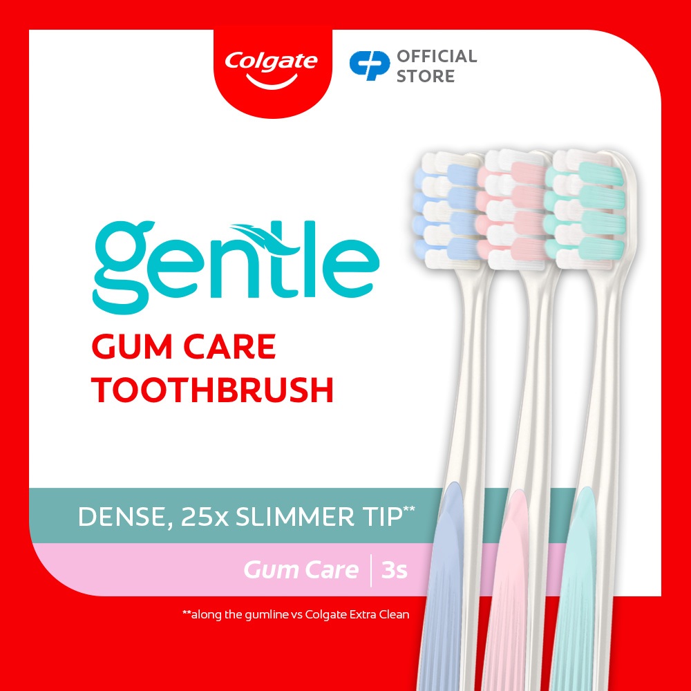 Jual Colgate Gentle Gum Care 3s Toothbrush - Sikat Gigi Isi 3pcs ...