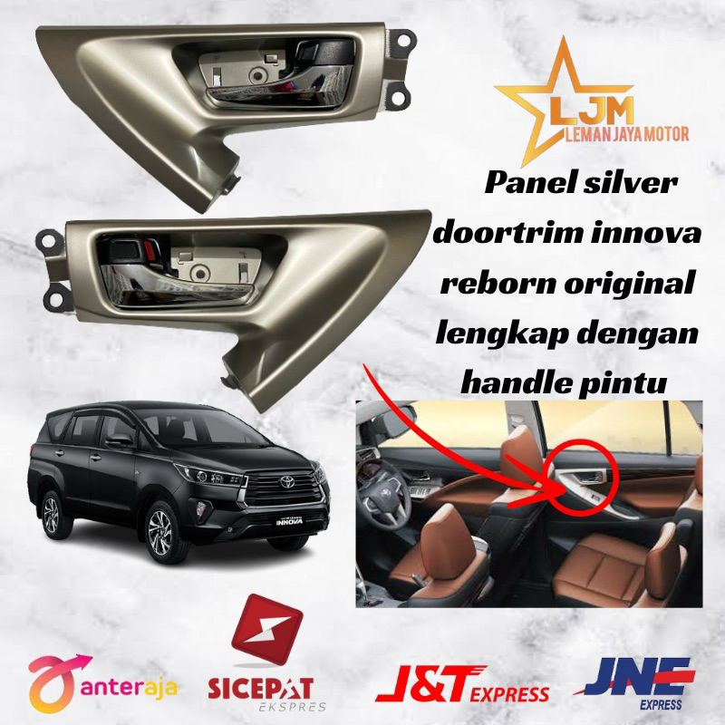 Jual Panel silver doortrim innova reborn original + handle pintu dalam ...