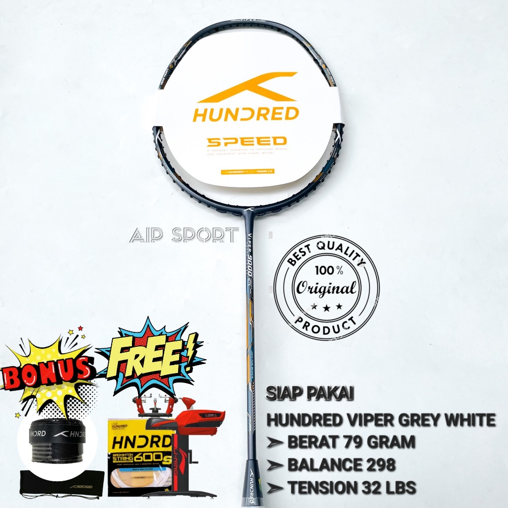Jual Raket Badminton Hundred Viper 9000 Attk Original | Shopee Indonesia
