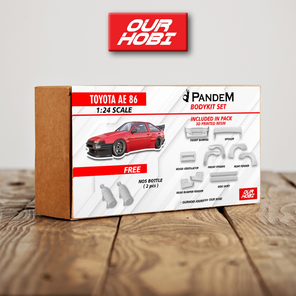 Jual Body Kit Transkit Model Kit Toyota AE86 Pandem 1/24 | Shopee Indonesia