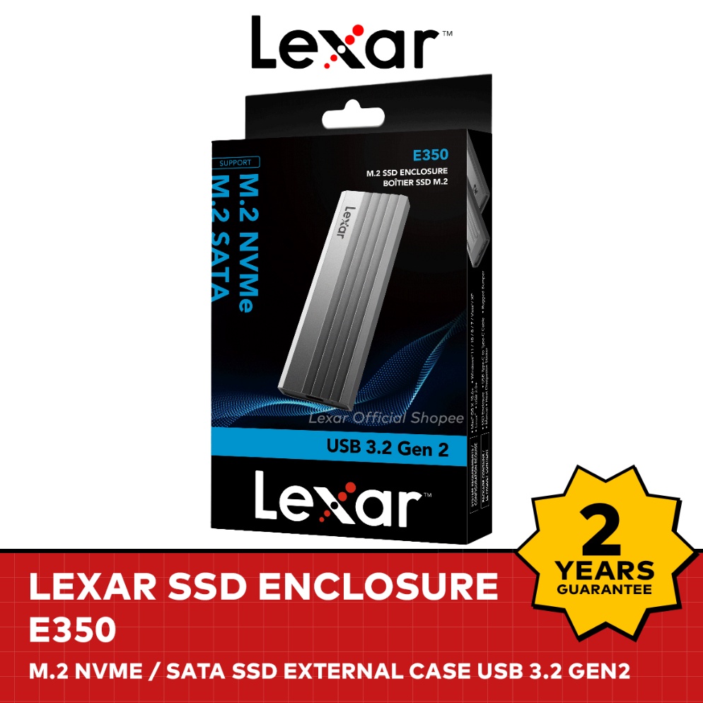 Jual Terbaik Lexar E35 SSD Enclosure M2 NVMe SATA SSD External Case USB ...