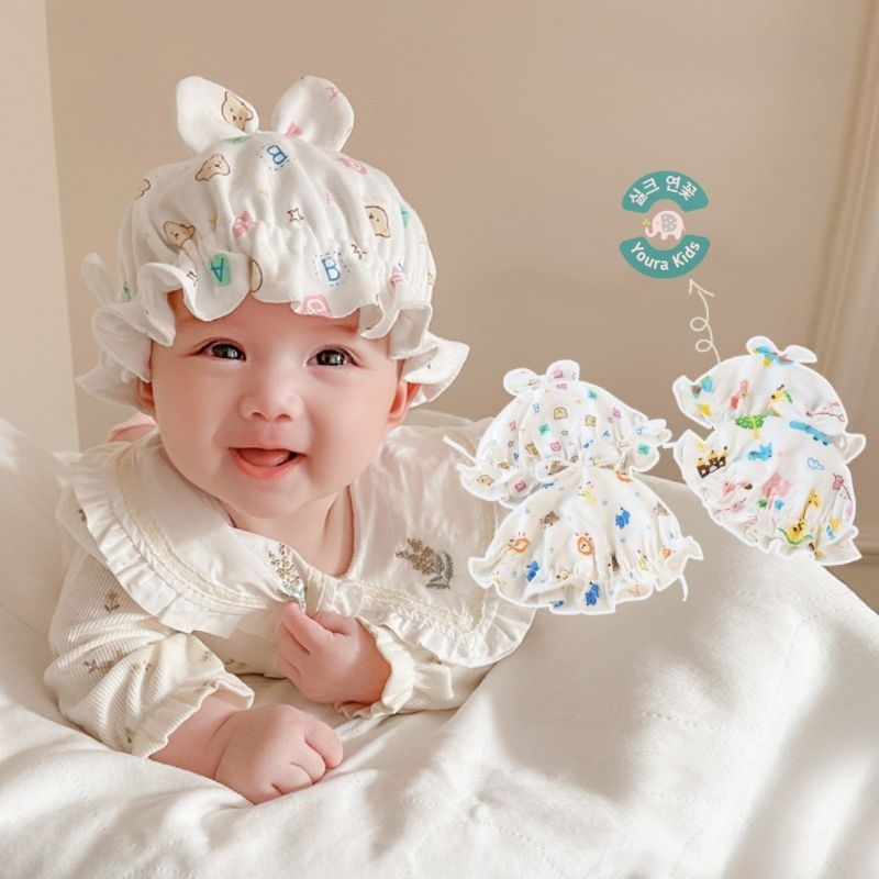 Jual 0-12 bln | Topi Anak Bayi Newborn-RIBBON BOW TIE-Korean Model ...