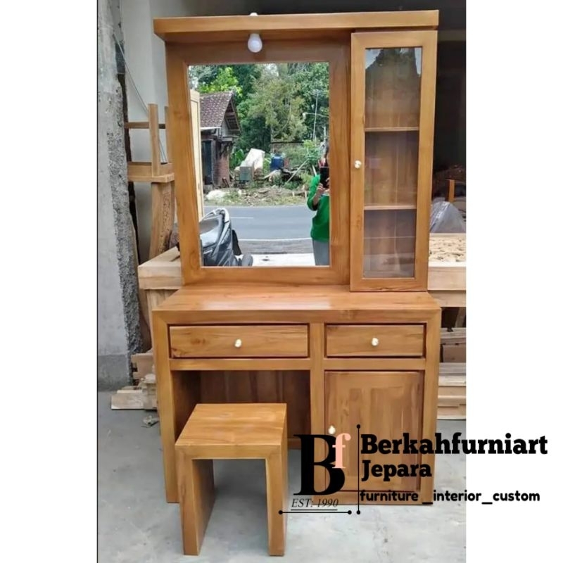Jual meja rias minimalis_meja rias kayu jati_meja rias retro minimalis