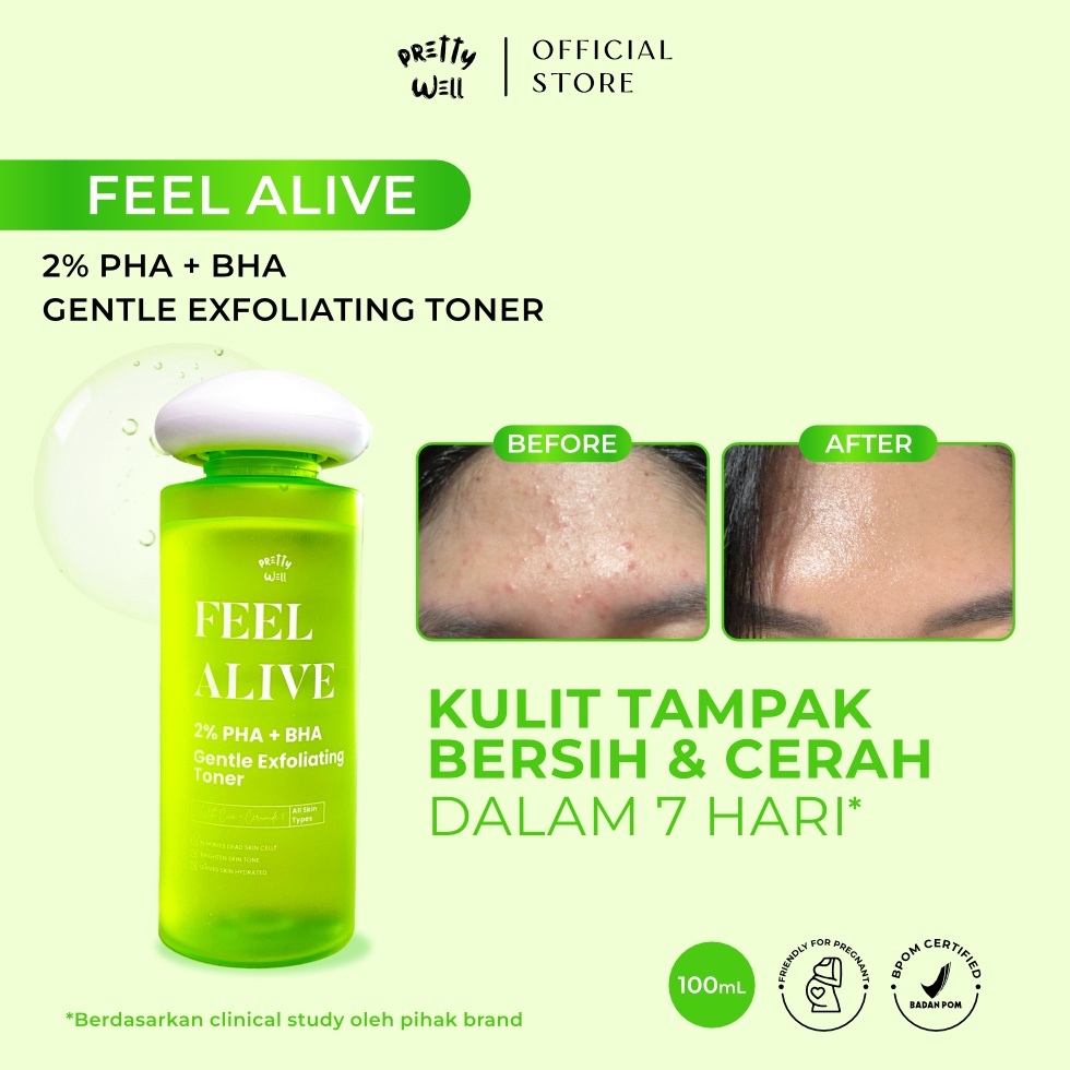 Jual Prettywell 2 PHA BHA Gentle Exfoliating Toner 1mL Toner Pencerah