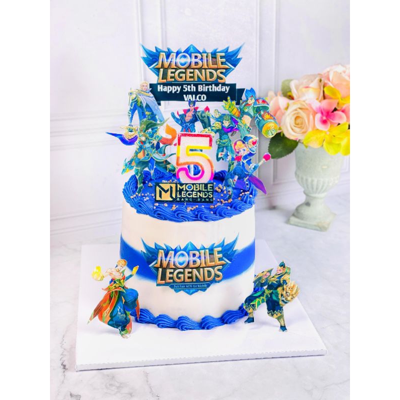 Jual kue ulang tahun anak birthday mobile legend ML topper cake