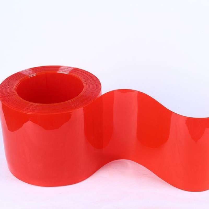 Jual PVC curtain merah 20mm x200mm x 50mtr ( tirai PVC curtain merah ...