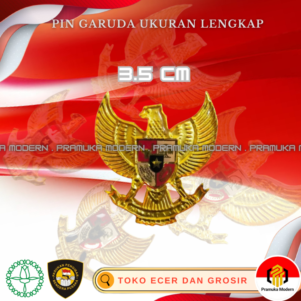 Jual Pin Garuda Pancasila 3,5cm Lapis Resin Mengkilap | Pin Bros Peci ...
